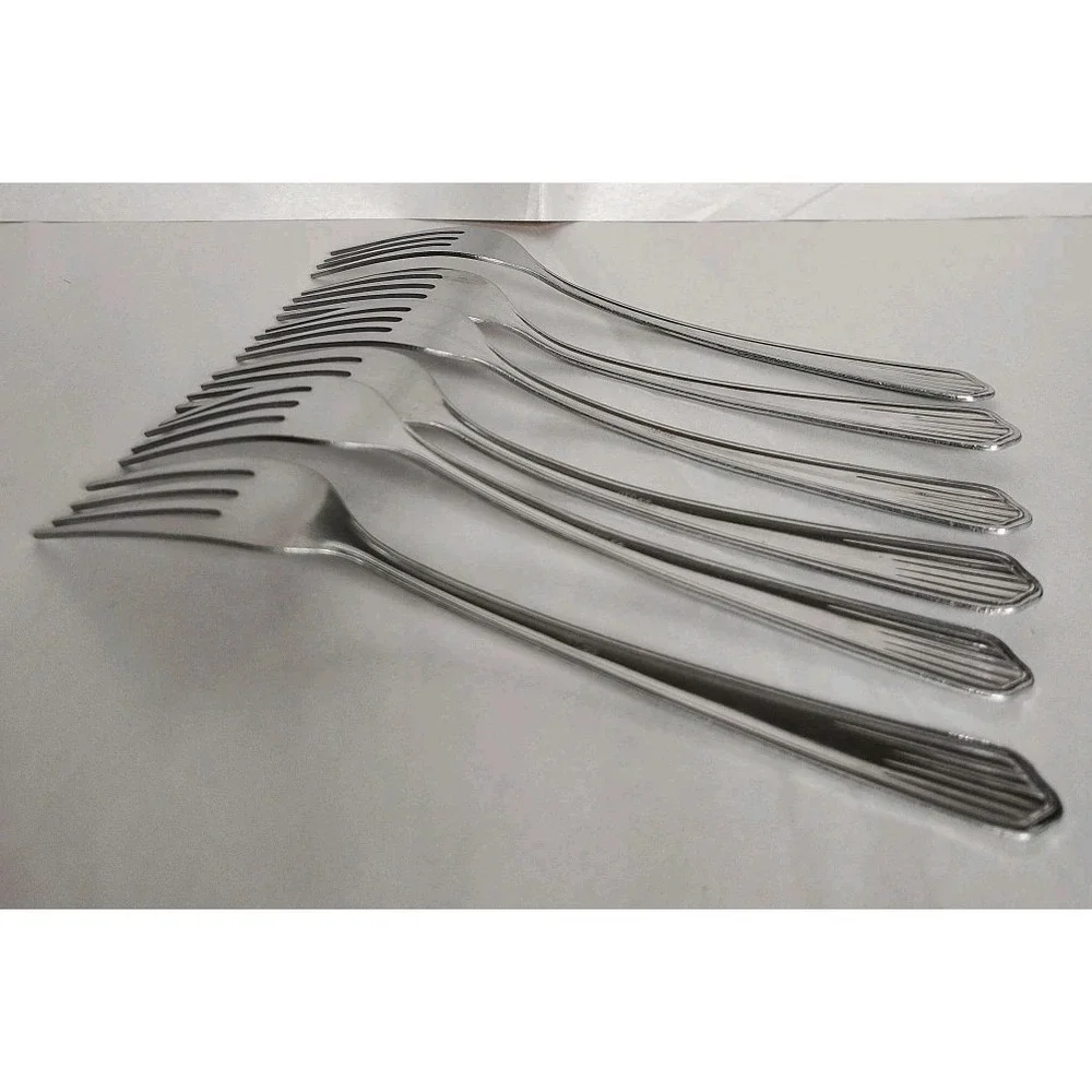 Walco Dinner Forks Stars & Stripes 6 Stainless Steel Forks Vintage Flatware